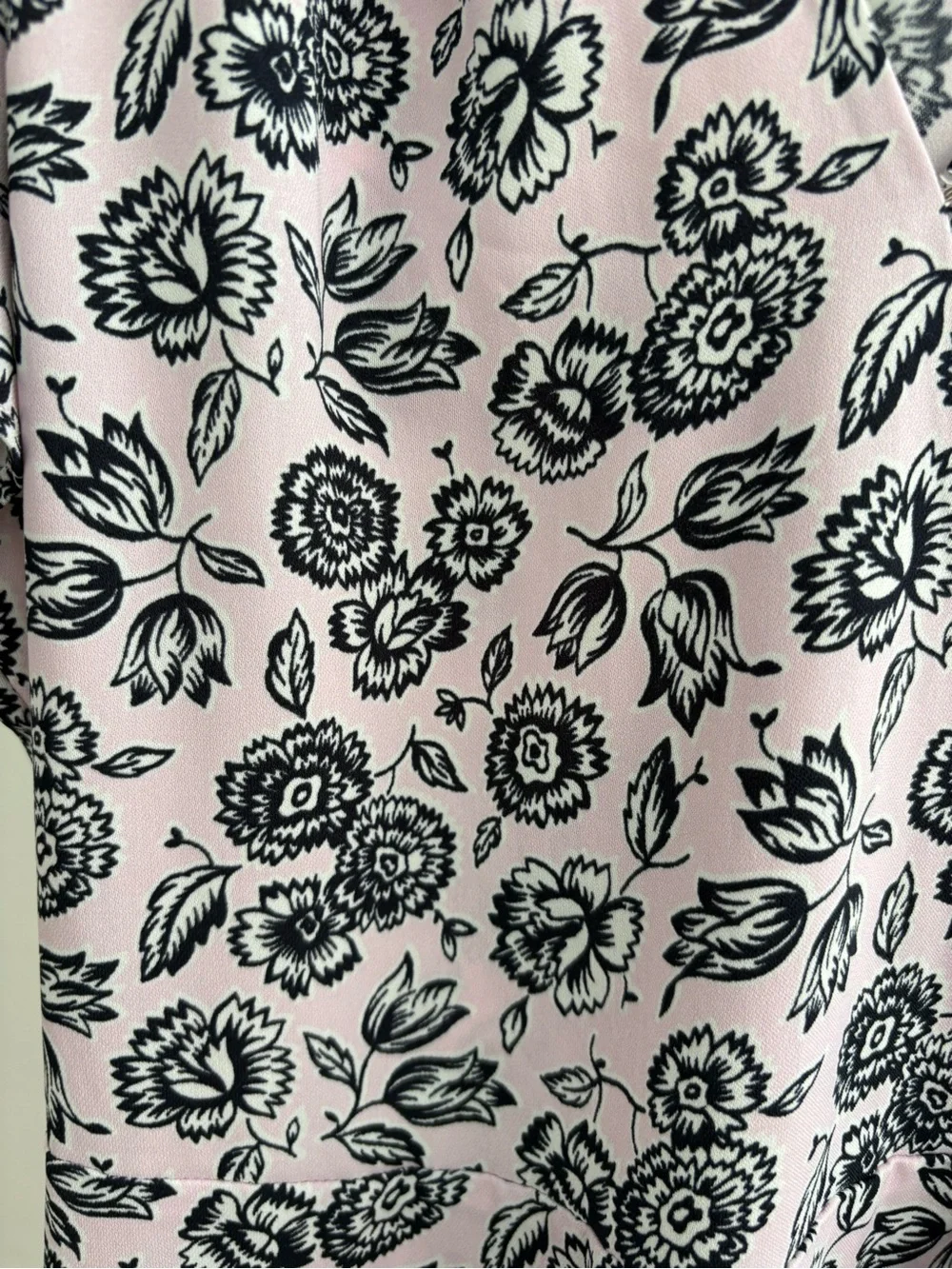 J. Crew Pink and Black Floral Wrap Dress